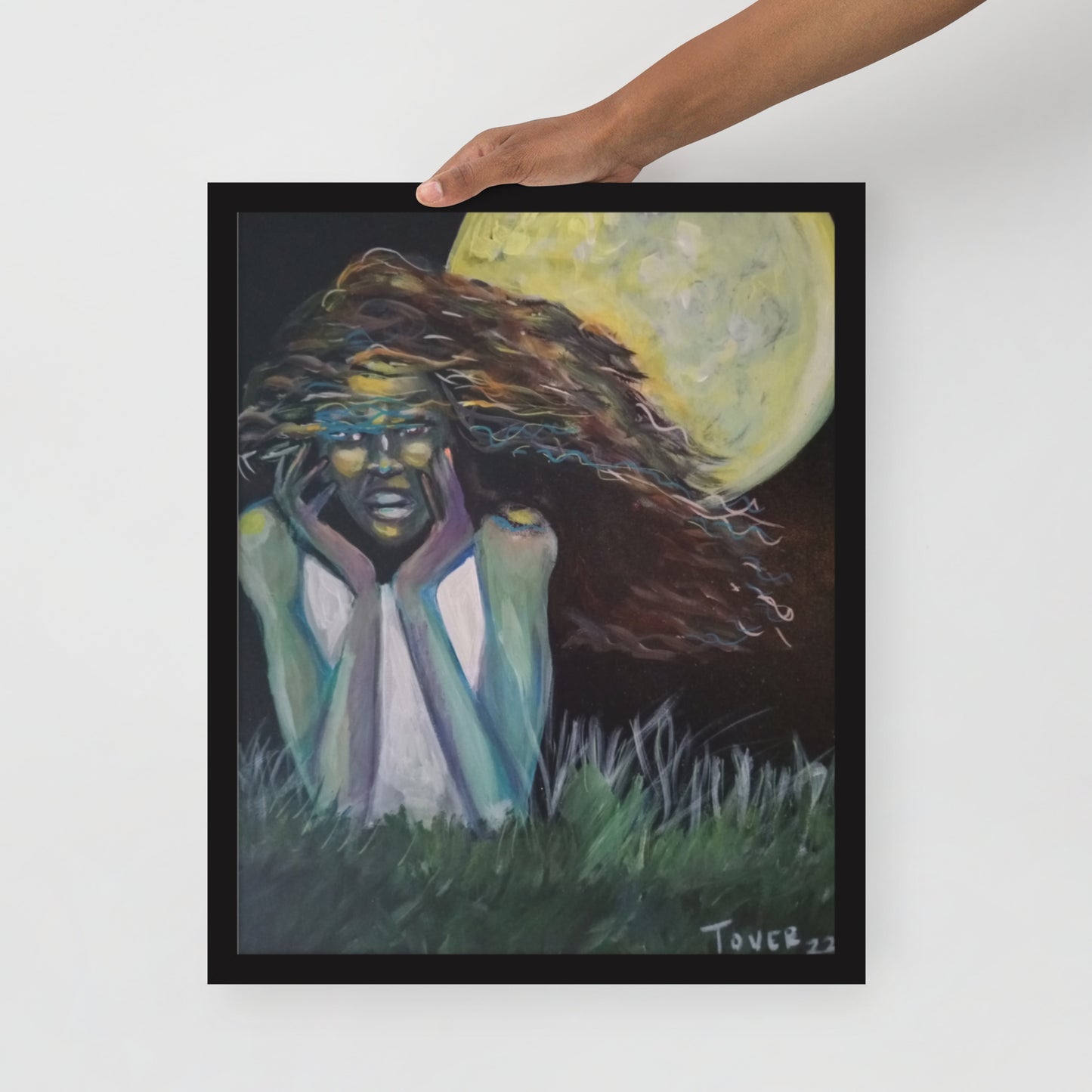 TELLING SECRETS TO THE MOON Framed poster