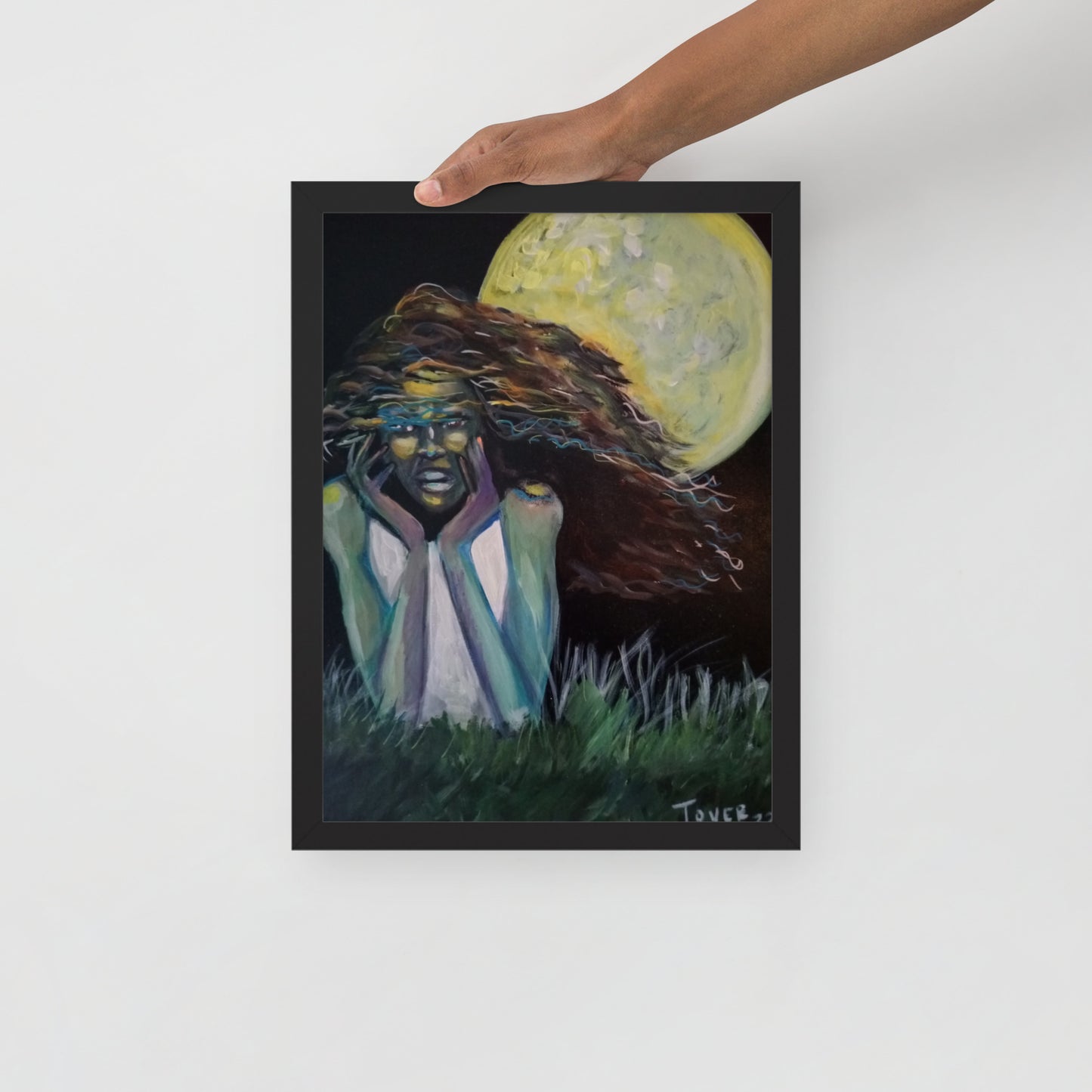 TELLING SECRETS TO THE MOON Framed poster